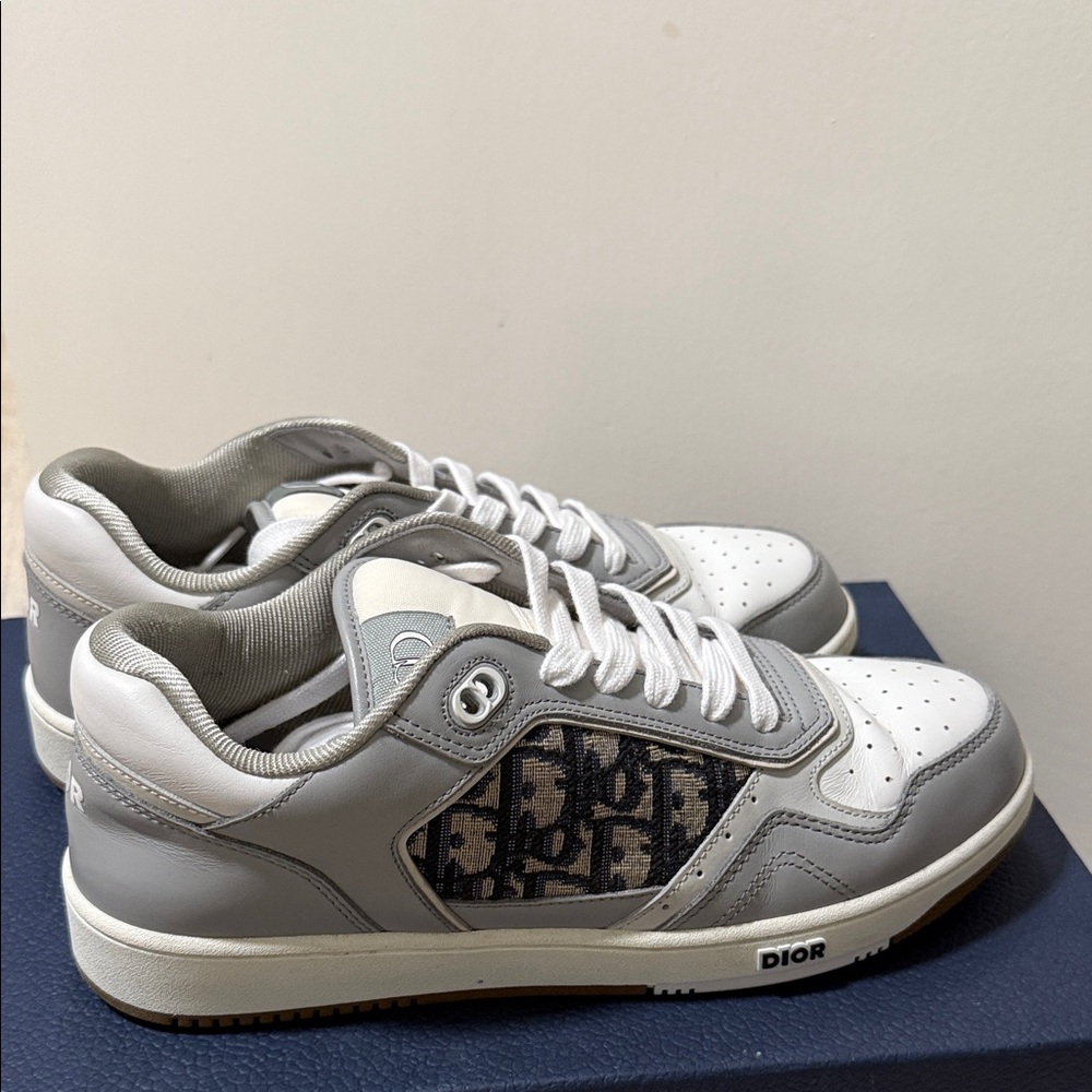 Dior Women's Gray and White Sneakers - Picture 2 of 7